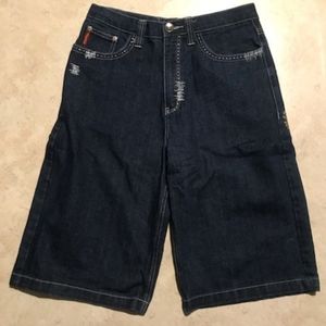Brooklyn XPress B x 70 dark wash jean shorts